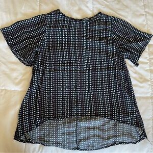 Cotton On Navy with Colorful Pattern Blouse